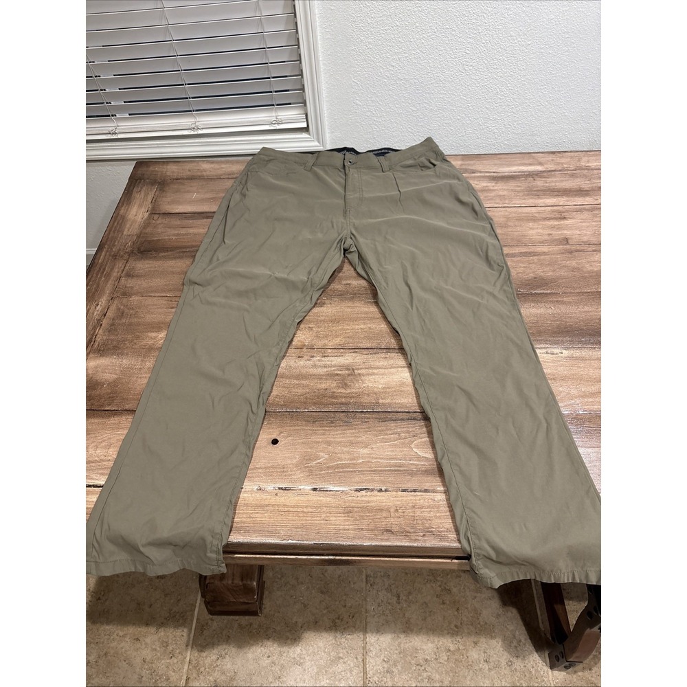 Eddie Bauer Tech Pants Men's Size 38x30 Brown  Nylon Spandex Outdoor Hiking